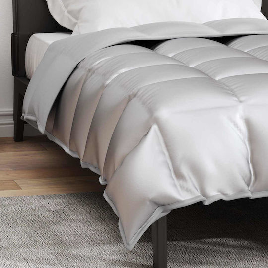 vidaXL Duvet Cover Super King 220x155 Silver