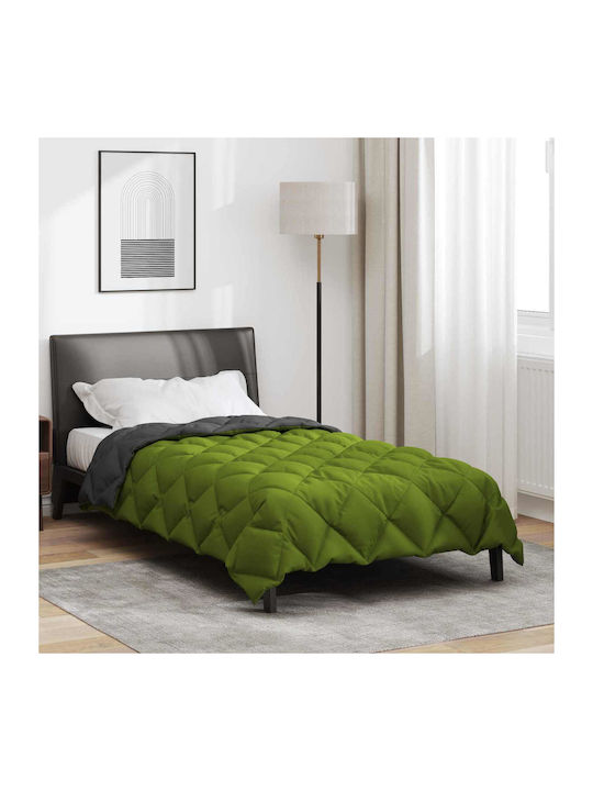 vidaXL Bettbezug Einzelbett 135x200 Green, Anthracite