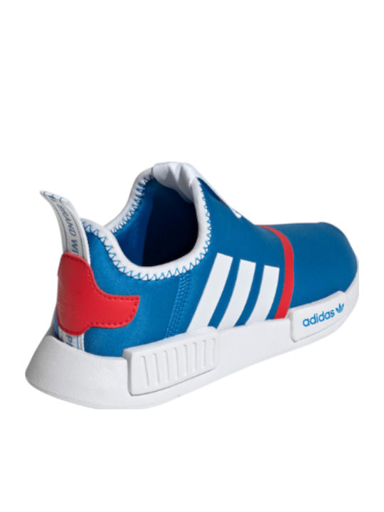NMD 360 Kids Sports Shoes Slip-On Blue Rush / Cloud White / Vivid Red