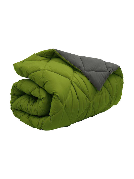 vidaXL Bettbezug Einzelbett 135x200 Green, Anthracite