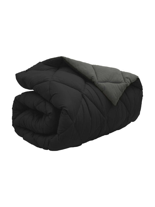 vidaXL Плик за Завивка Единичен 135x200 Black, Anthracite