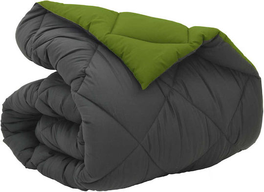 vidaXL Duvet Cover Queen 220x155 Green, Anthracite