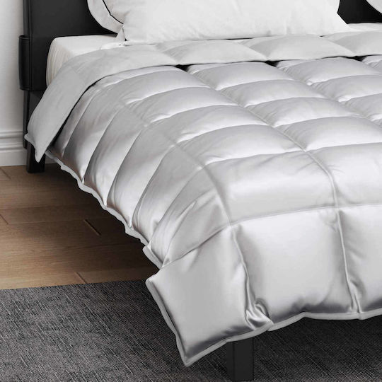 vidaXL Duvet Cover Double 200x200 Silver
