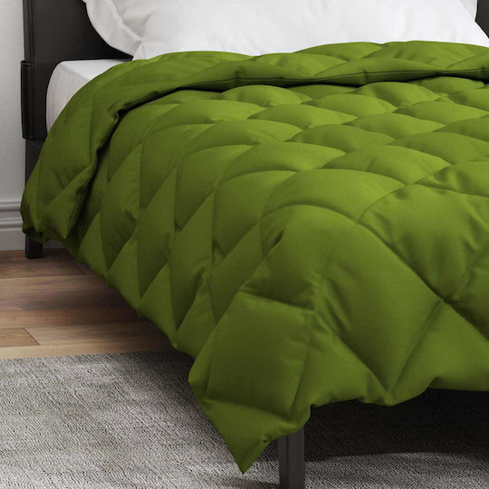 vidaXL Duvet Cover Single 135x200 Green