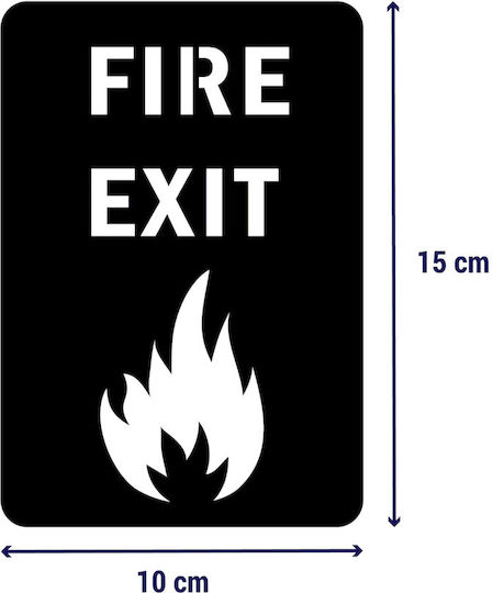 Fire Exit– Πινακίδα Σήμανσης Ανοξειδωτο-ατσαλι-inox