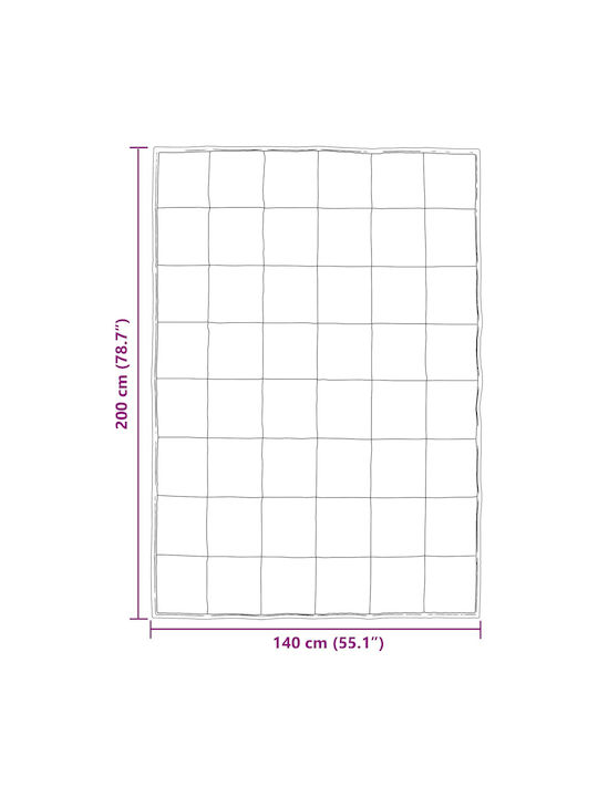vidaXL Одеяло Диван 140x200см. Черно