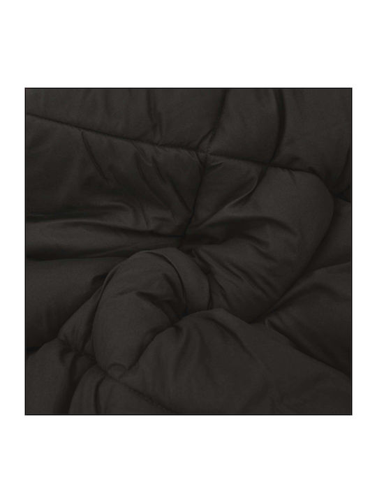 vidaXL Pătură Supredublă 220x260 cm Neagră, Tabac