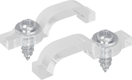 Клипс За LED Ленти 2 Бр Прозрачен 2 X 1 X 0.5 См