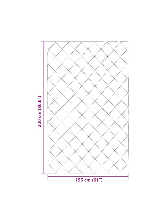 vidaXL Κουβέρτα Μονή 155x220εκ. Μαύρο, Ταμπά