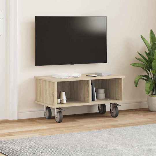 TV Stand with Wheels Sonoma Oak M68.5xD35xH35cm