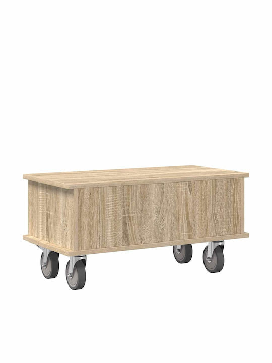 TV-Ständer mit Räder Sonoma Eiche M68.5xTiefe35xHöhe35cm