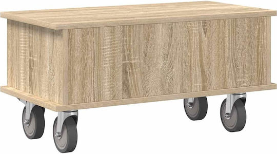 TV Stand with Wheels Sonoma Oak M68.5xD35xH35cm