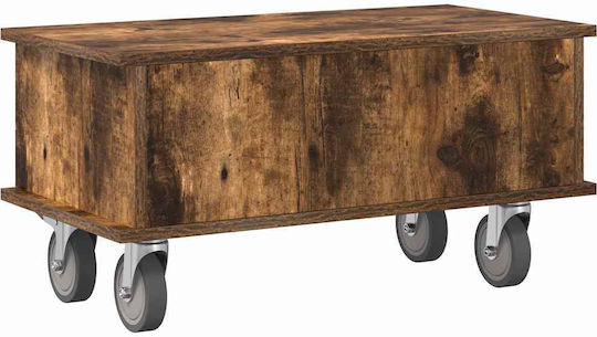 TV-Ständer mit Rädern Rauchfaust Eiche M68.5xTiefe35xHöhe35cm