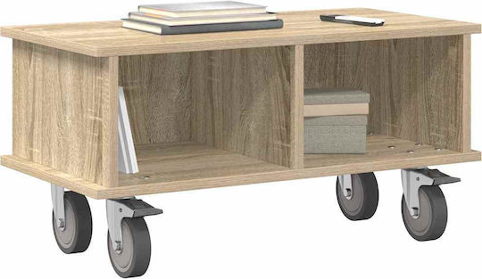 TV Stand with Wheels Sonoma Oak M68.5xD35xH35cm