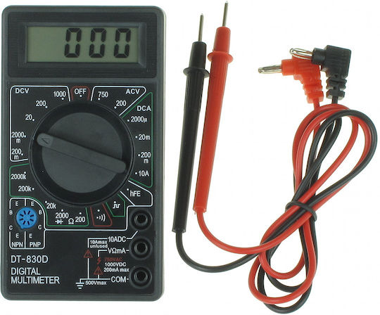 Neta DT-830D Black Digitales Multimeter mit AC / DC / Widerstandsmessung