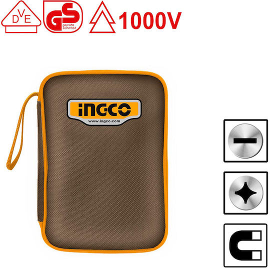 Ingco Caseta cu 9 Set de scule de electrician