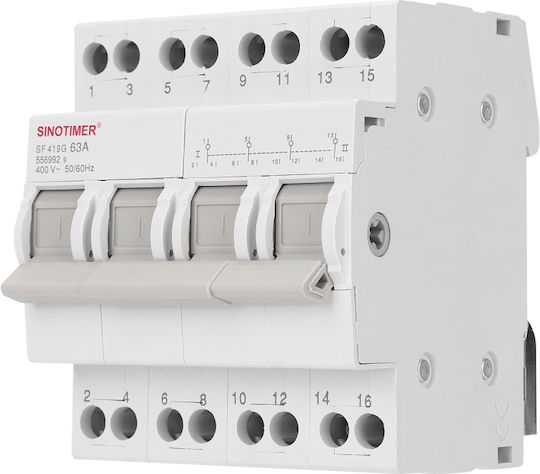 Sinotimer Tetrapolar Buton de comutare cu releu 400V 63A