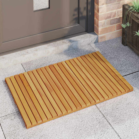 vidaXL Non-Slip Bath Mat Wooden 42025256 Coffee 80x50cm