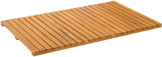 vidaXL Non-Slip Bath Mat Wooden 42025256 Coffee 80x50cm