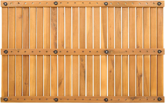 vidaXL Non-Slip Bath Mat Wooden 42025256 Coffee 80x50cm