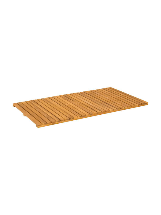 vidaXL Non-Slip Bath Mat Wooden 42025257 Coffee 100x55cm