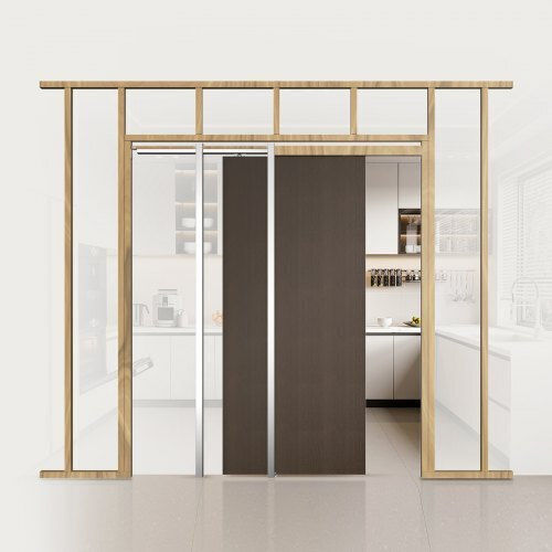 Vevor Sliding Door Mechanism 203.2cm Brown