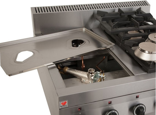 North GAS E400 LPG Cooktop Quadruple 24kW 80x70x35cm