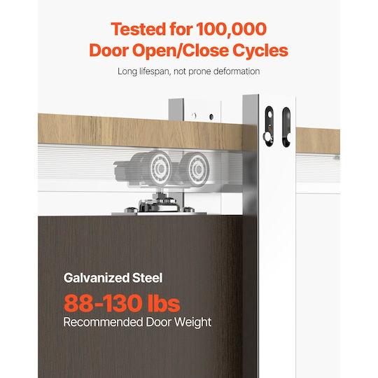 Vevor Sliding Door Mechanism 84.06cm Brown