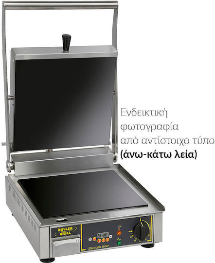 Roller Grill GVS335 Commercial Double Sandwich Maker with Ceramic Ribbed Top and Flat Bottom 3000W
