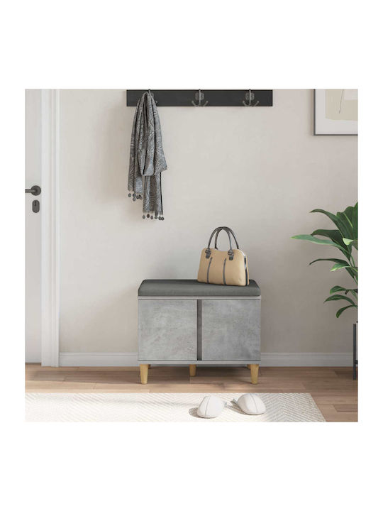 Mobilier de Intrare cu Bancă Gri 60x38x46cm