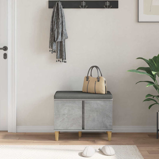 Entry Furniture with Bench Gray 60x38x46cm