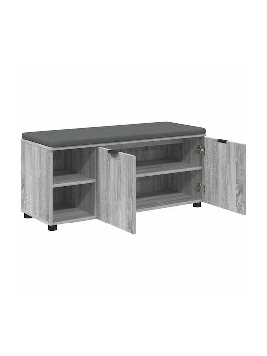 Мебел за антре с Пейка Сив Санома 100x38x46 см