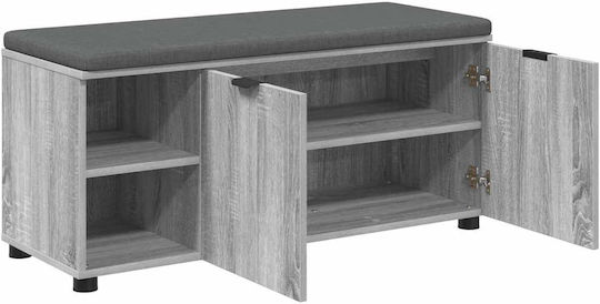 Eingangsmöbel mit Bank Gray Sonoma 100x38x46cm