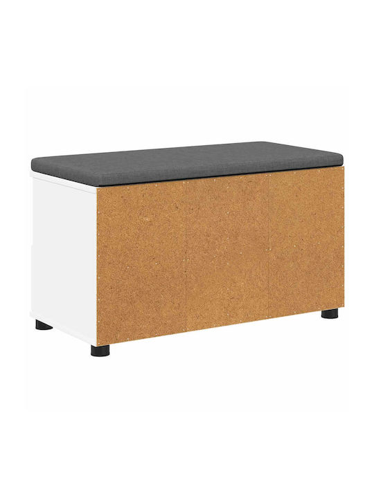 Mobilier de Intrare cu Bancă Alb 80x38x46cm