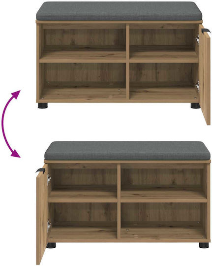 Eingangsmöbel mit Bank Artisan Oak 80x38x46cm