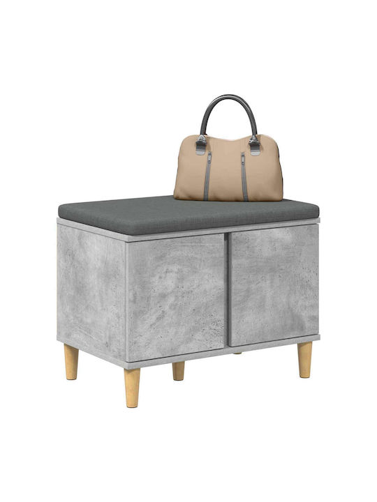 Mobilier de Intrare cu Bancă Gri 60x38x46cm