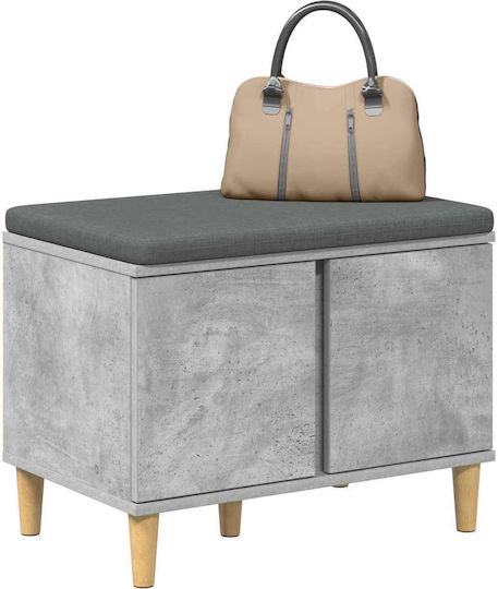 Entry Furniture with Bench Gray 60x38x46cm
