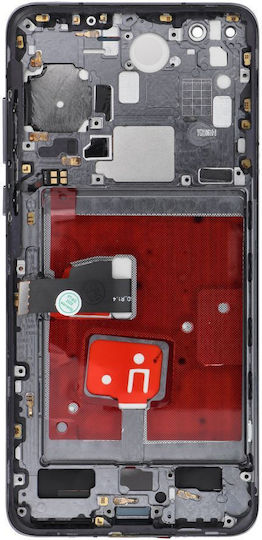 O ecran cu Mecanism Tactil și Cadru pentru HUAWEI P40 (Negru)