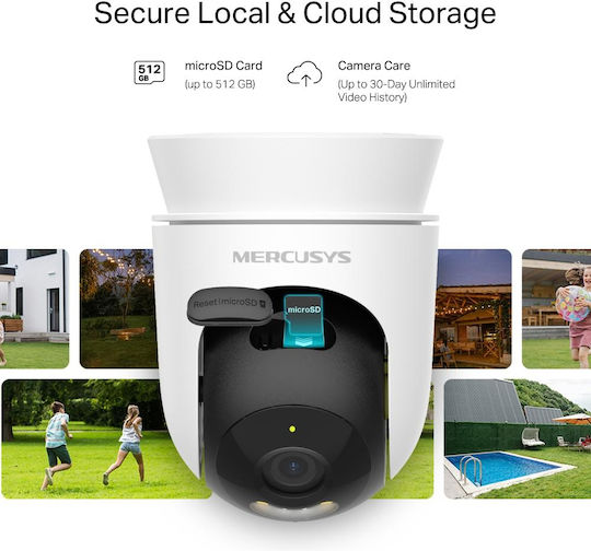 Mercusys MC500 IP Überwachungskamera Wi-Fi Full HD 1080p Wasserdicht mit Zwei-Wege-Kommunikation und Objektiv 4mm