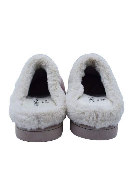Anatomical Women's Slippers with Fur Pink