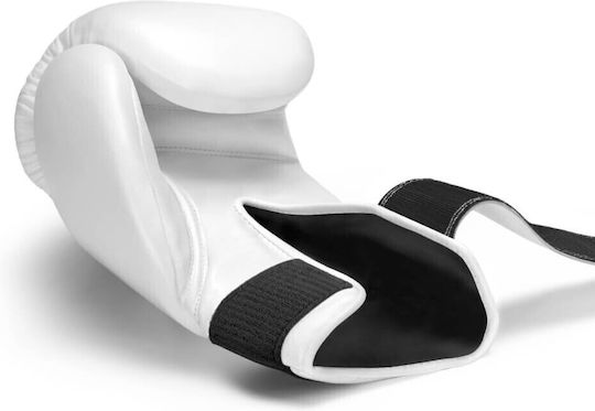 Hayabusa Pro Velcro Boxhandschuhe Leder für Kampf Weiß