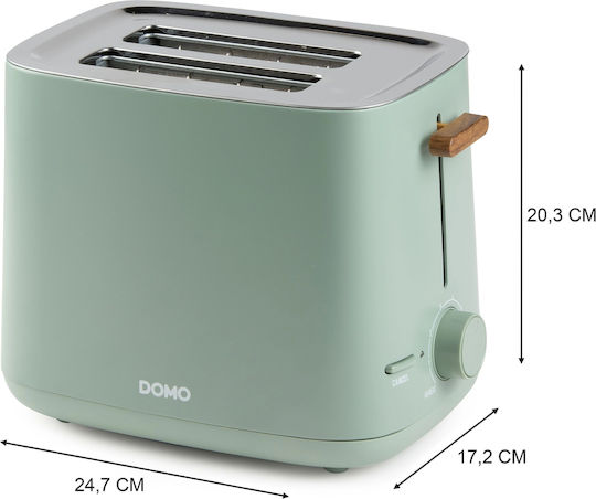Domo Wood You Toaster 2 Schlitze 1000W Grün