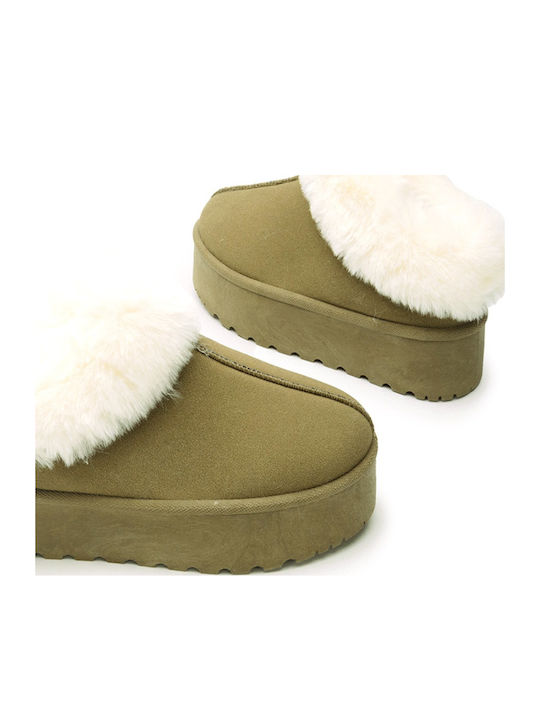 Closed Women's Slippers Green