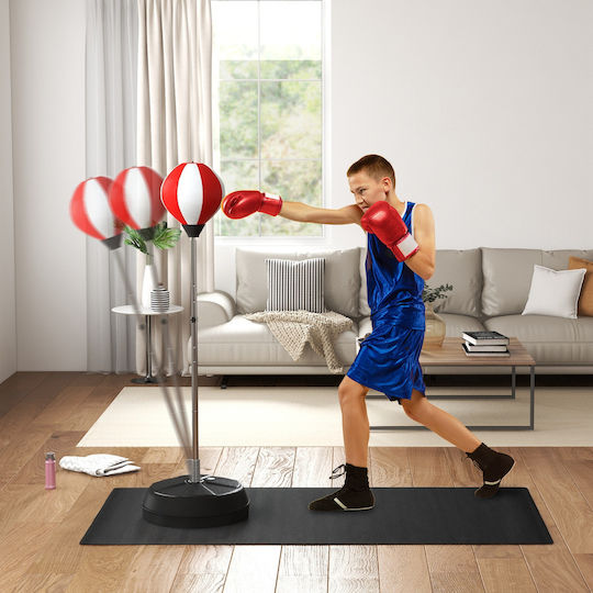 HomCom Συνθετικός Σάκος Ταχύτητας με Ύψος 43cm Κόκκινος