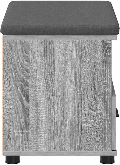 Entry Furniture with Bench Gray Sonoma 60x38x46cm