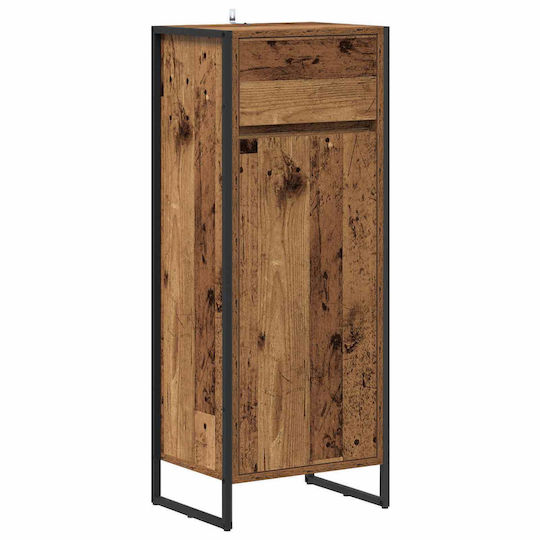 vidaXL Blat cu Lavoar, Oglindă & Coloană Old Wood