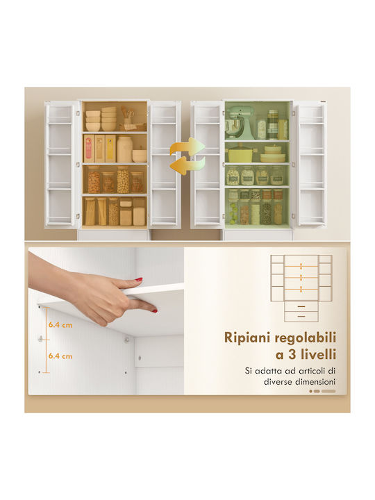 Floor Cabinet White 60x40x159cm
