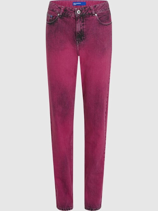 Blugi de damă cu croială mom Fuchsia