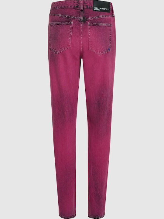 Blugi de damă cu croială mom Fuchsia