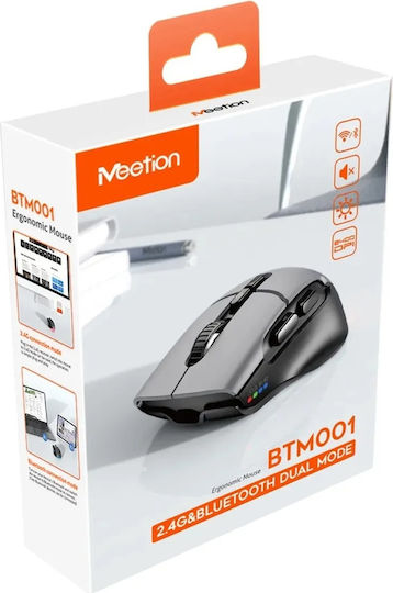 Meetion BTM001 Безжичен Ергономичен Bluetooth Мишка Черен